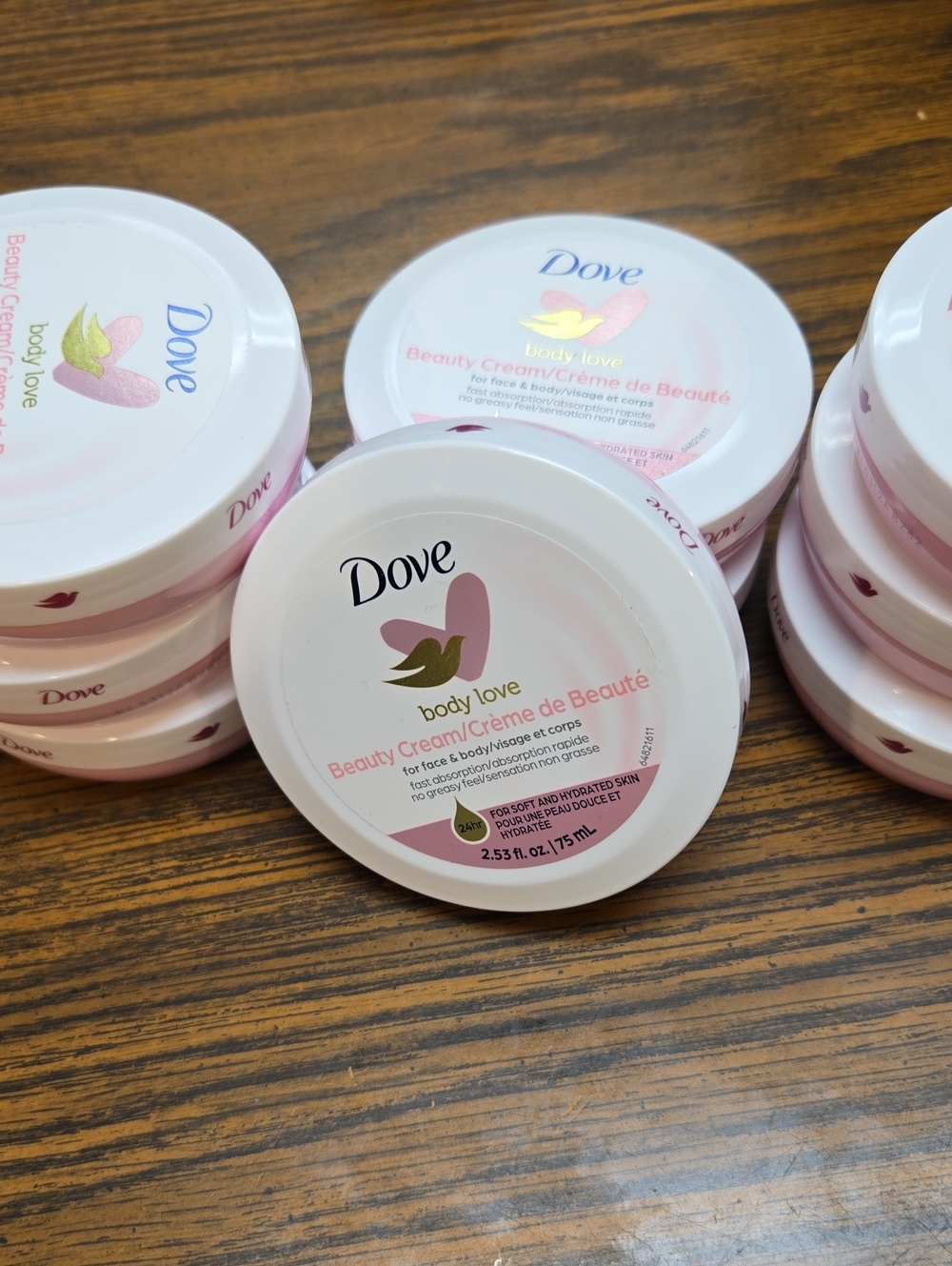 Set Of Nine New DOVE Body Love Beauty Cream — Pink